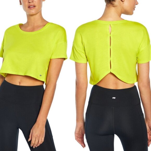 New Cycle House by Marika Set Up Top White Short Sleeve Back CutOut Size XL Crop - Picture 10 of 10